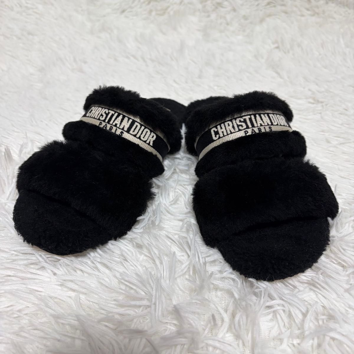 Women’s Wear Christian Dior Item Christian Dior Shearling Sandals Logo 35 Made i