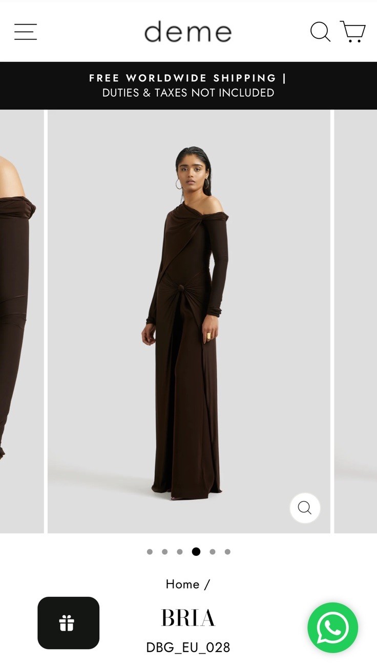 BRIA Dress + Pant Espresso Brown Deme by Gabriella XL NWT