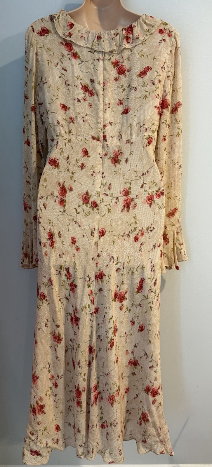 MODA INTERNATIONAL Victoria’s Secret Y2K Flare Sleeve Fairycore Midi Dress sze 8