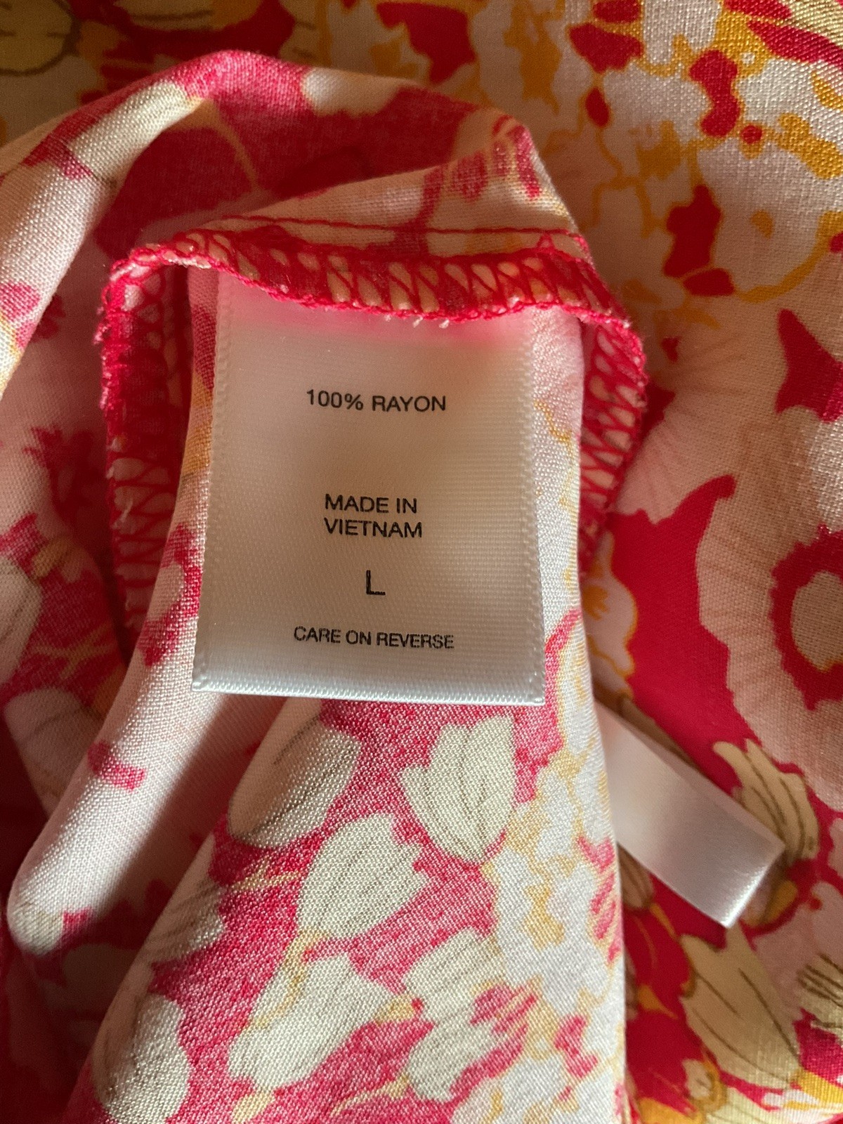 New York and Co Short Tie Sleeve Tunic Dress With Tie Waist English Floral Sz L