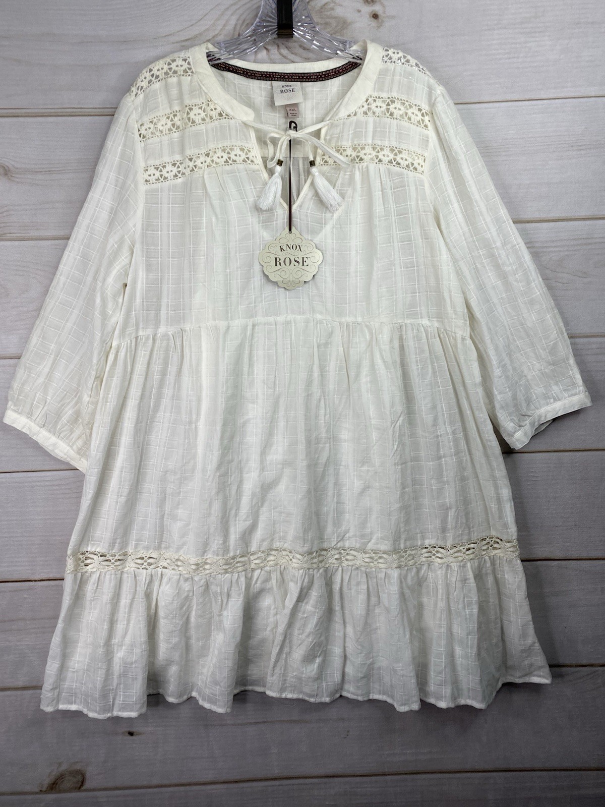 Knox Rose Mini Dress XXL Cream Crochet Cottagecore Bohemian Prairie Romantic NWT