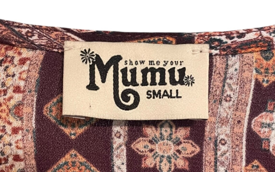 Show Me Your MuMu Thunderbird Tunic Peasant Blouse Mini Dress Size S Festival