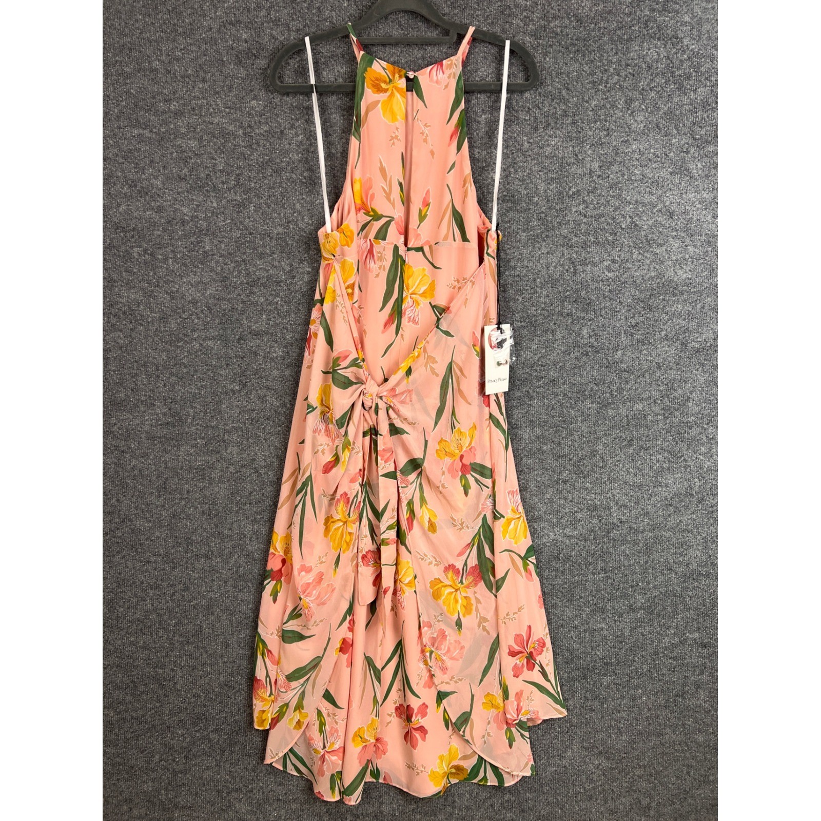 NEW Privacy Please x REVOLVE Lehunt Dress Pink Floral Halter Midi Dress XL