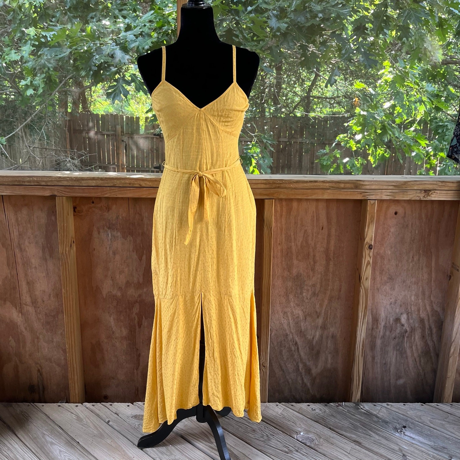 Los Angeles Atelier & Other Stories Yellow Belted Maxi Dress Size 2