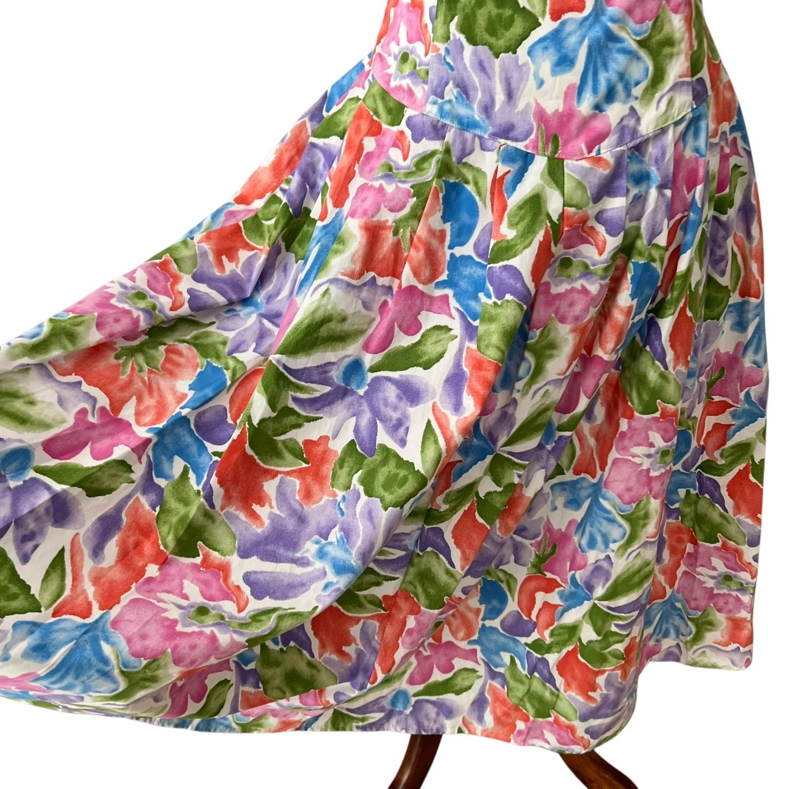 Vintage Womens Dress Medium Retro Cotton 80s does 50s Removable Strapless Cruise