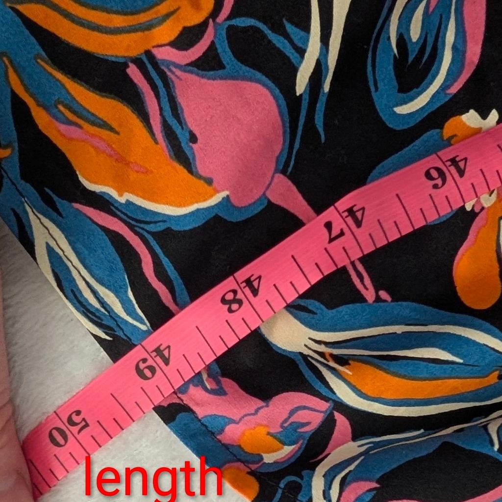 French Connection Twist Front Black Multicolor Floral Maxi Dress – Small – New
