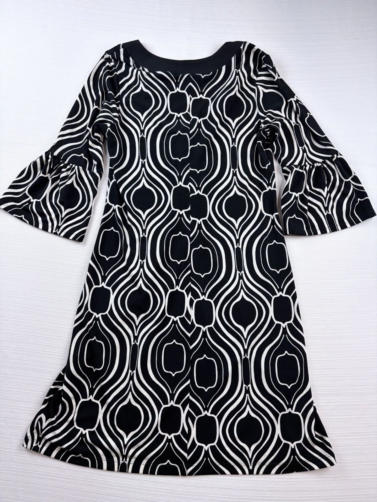 En Focus Studio Black and White Patterned Dress