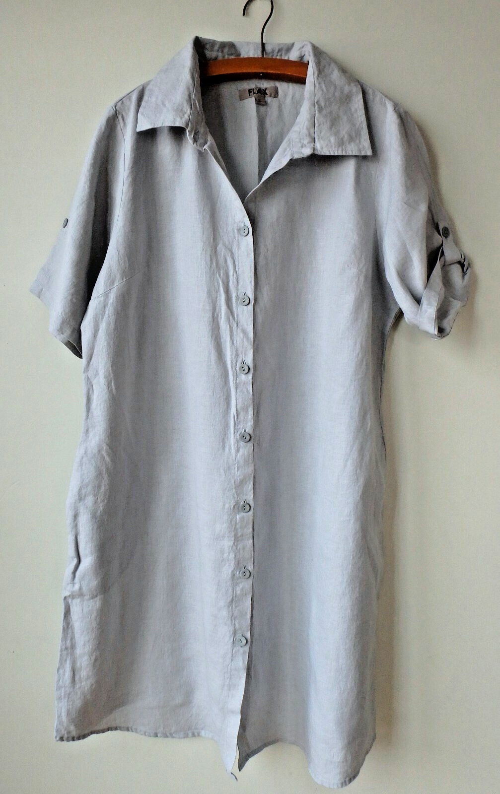 FLAX Designs Workshirt Dress 1G & 2G NWT GREY