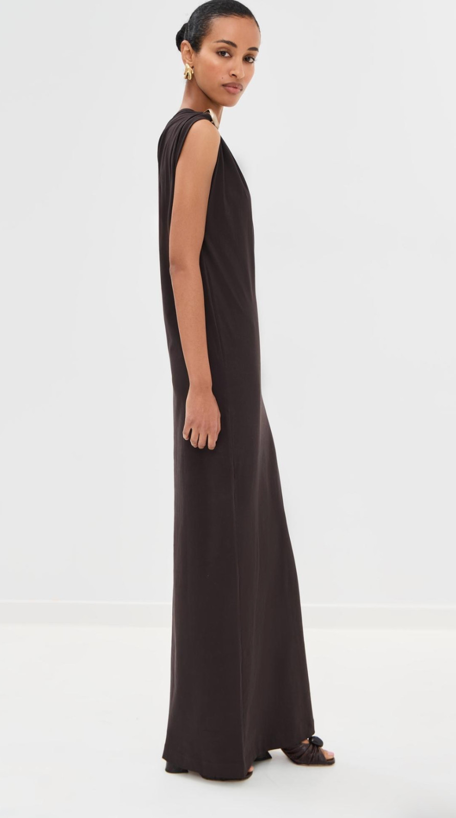 BNWT CHRISTOPHER ESBER ESPRESSO STONE PIN COLUMN TEE DRESS – SIZE 4 US