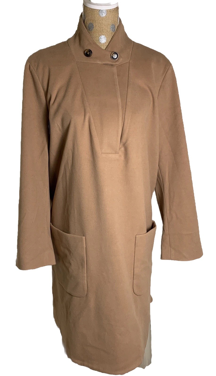 TUCKERNUCK Womens Camel Emerson Coat Dress XXL Career Office Minimalist Preppy