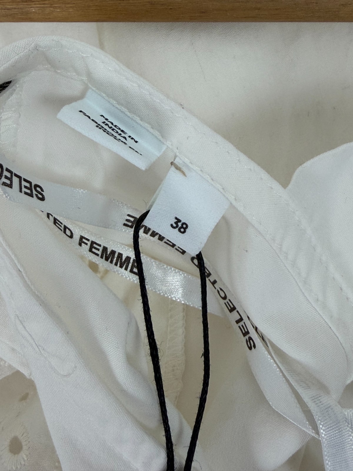 SELECTED FEMME Beautiful Kelli White Ankle Broderie Dress BNWT, Size 38 UK 10!