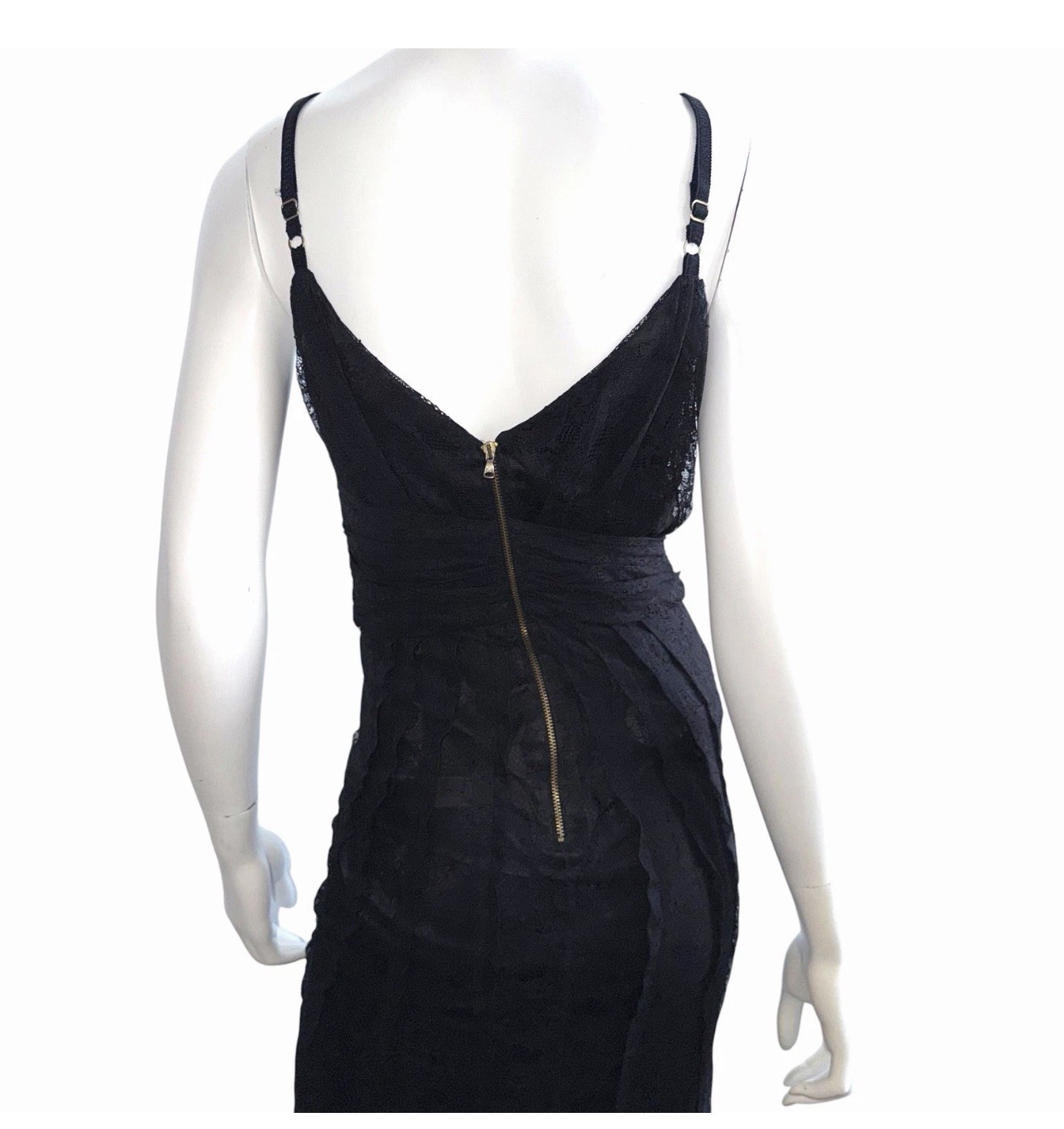 Dolce & Gabbana Womens Dress Size 40 Maxi Long Gown Evening Black Gala US 4