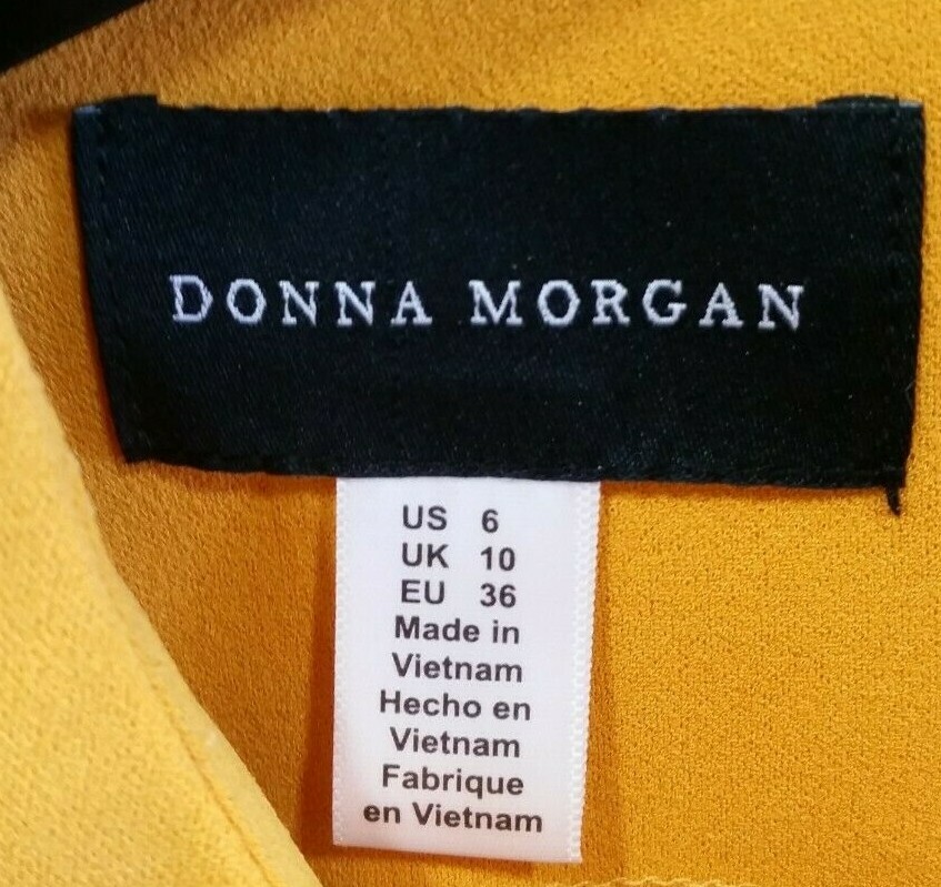 Donna Morgan Women’s “Butternut” Stretch Crepe Asymmetric Hem sz 6