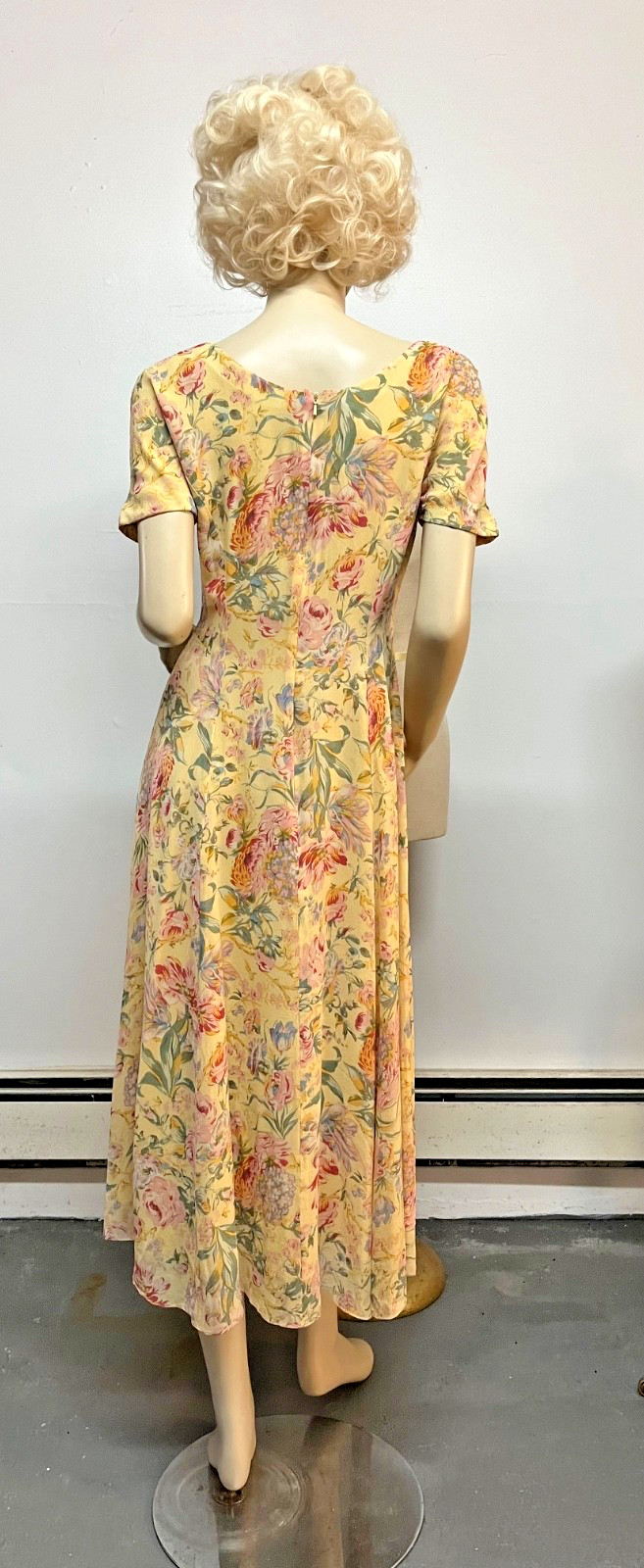 Vintage J Peterman April in Paris Silk Dress Size 4 Bust 34-35