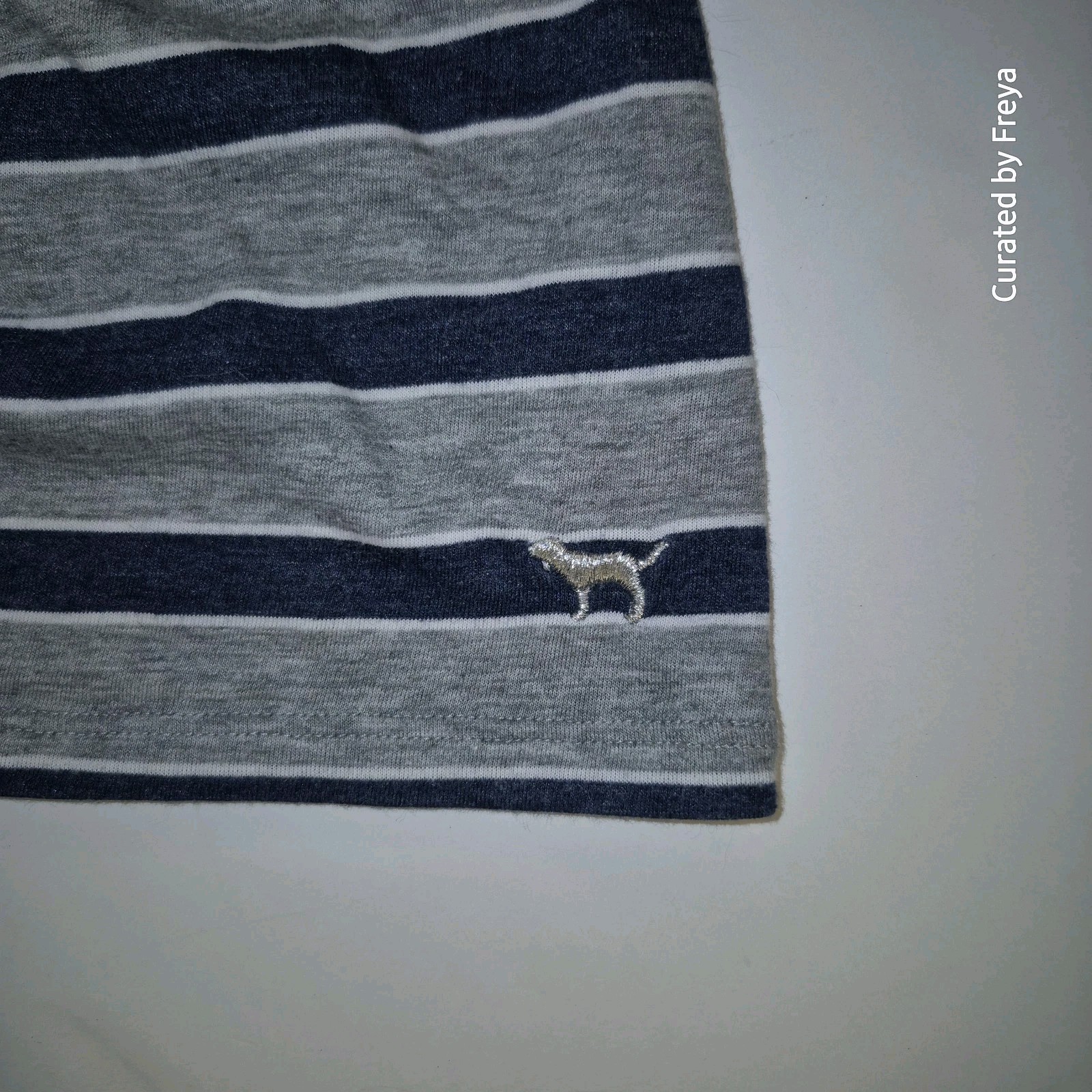 Victoria’s Secret PINK University Blue Stripe Tiered Mini Dress M Y2K Babydoll