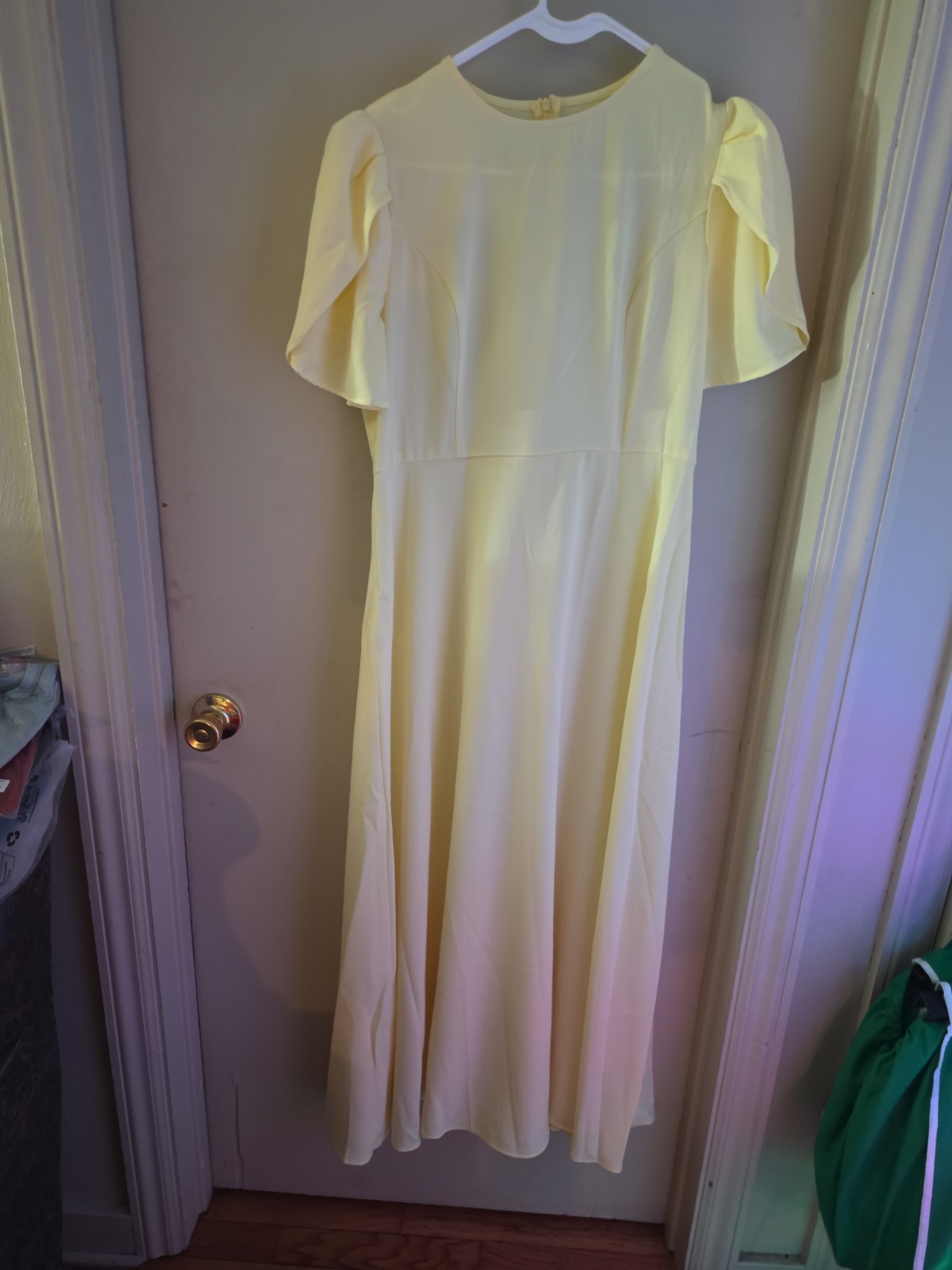 Like My Choice Yellow Dress Long Shirt Short Sleeve Size Large