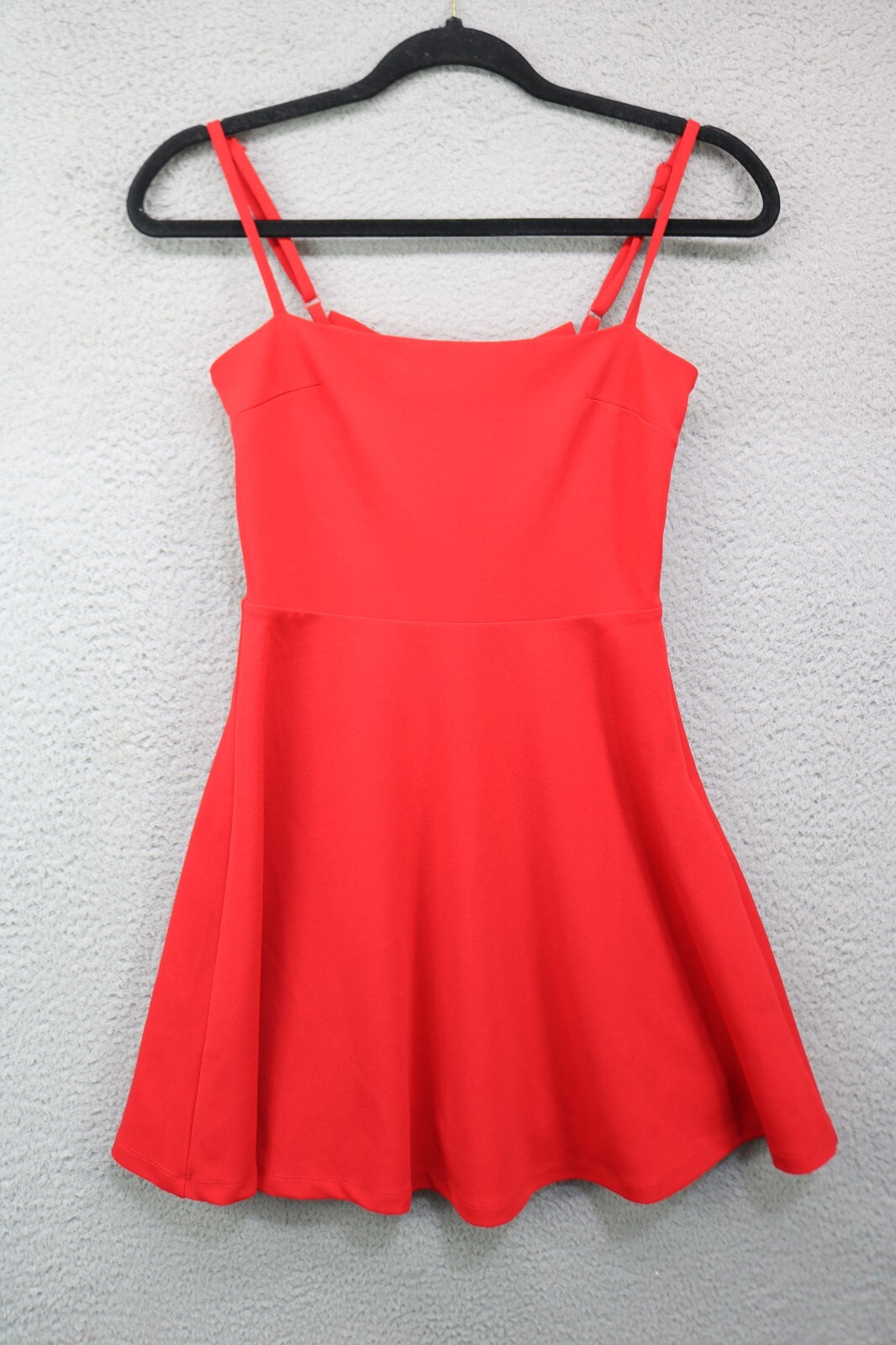 LuLus Red Cut-Out Dress-Size XS-New without Tags-Bow-Straps-Empire Waist-Lined