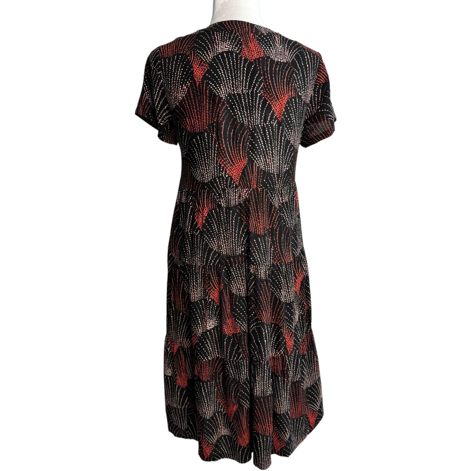 Anthropologie Maeve Harper SS Tiered Spliced Neck Tunic Dress Womens Size XS