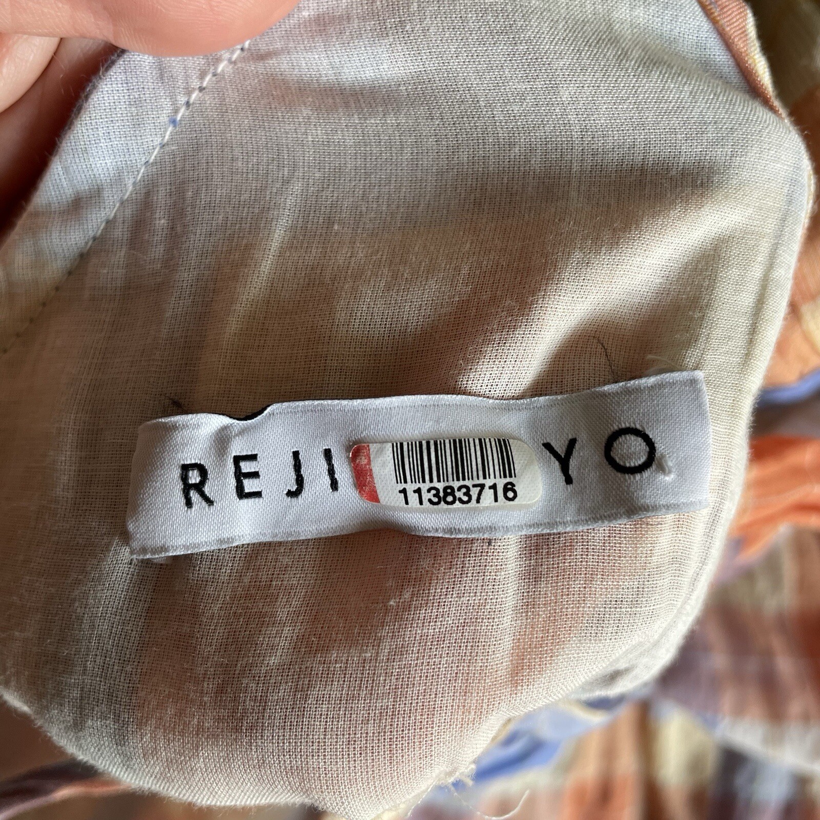 Rejina Pyo Maria checked crinkled cotton-blend maxi slip dress size UK 8 US 4 S