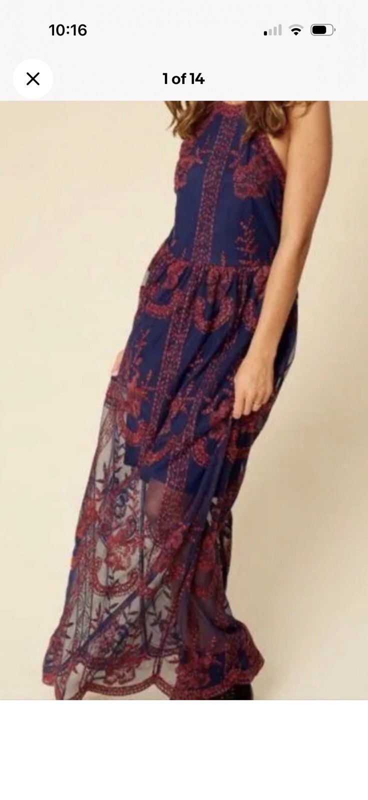 NWT Altar’d State Plum Onawei Maxi Dress – Women’s Small Defect (AS IS)