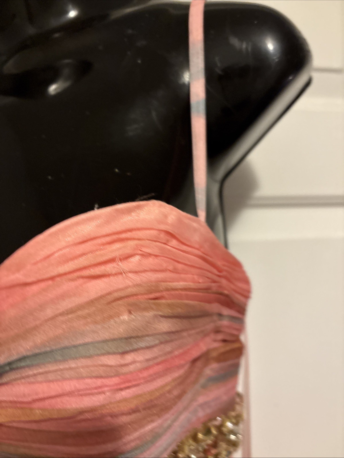 Vintage Y2K Dave & Johnny Size 4 Pink And Blue Swirl Chiffon With Flowers At Not