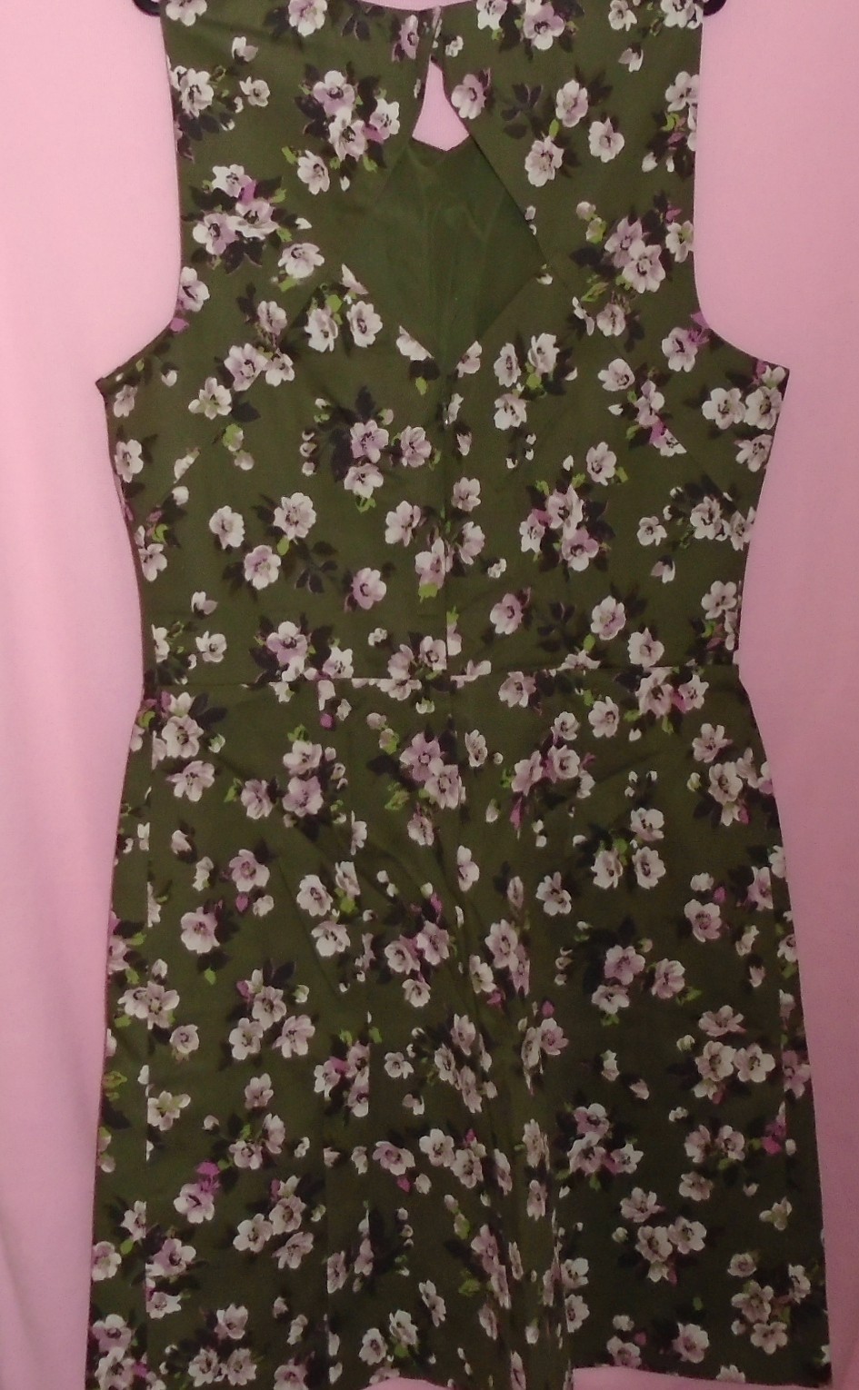 Warehouse Mae Floral Shift Dress green printed cotton Size 10 New Tags BNWT