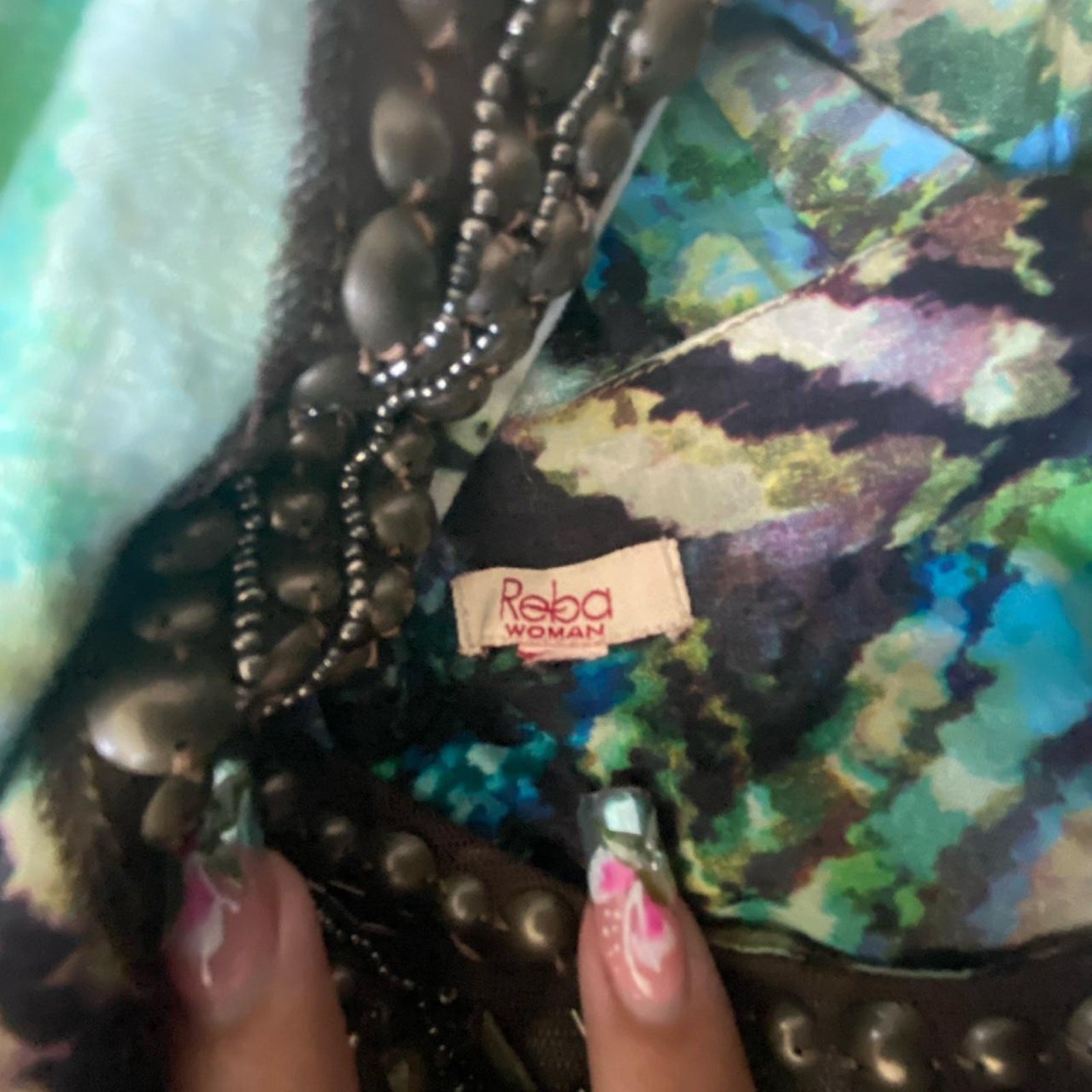 Early 2000s boho mermaidcore beaded dress