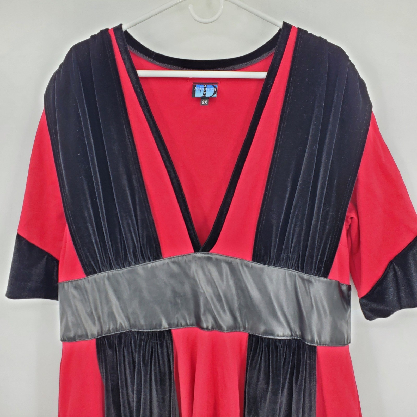 Elhoffer Design Red Black Velvet Galactic Decoy Star Wars Dress Plus 2X SDCC