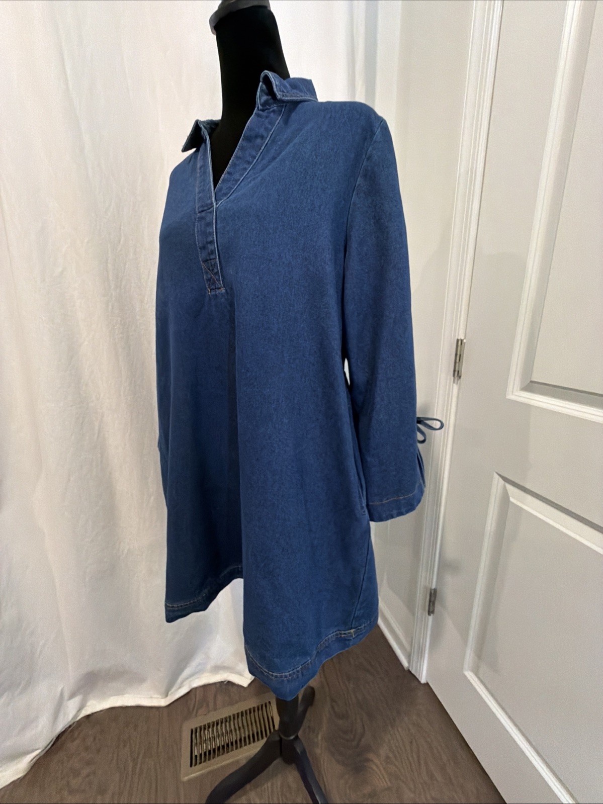 💥Entro🔥Denim Tunic Mini Baby Doll/Resort/City/Modern/Rodeo/Western~Sz~L/EUC💥