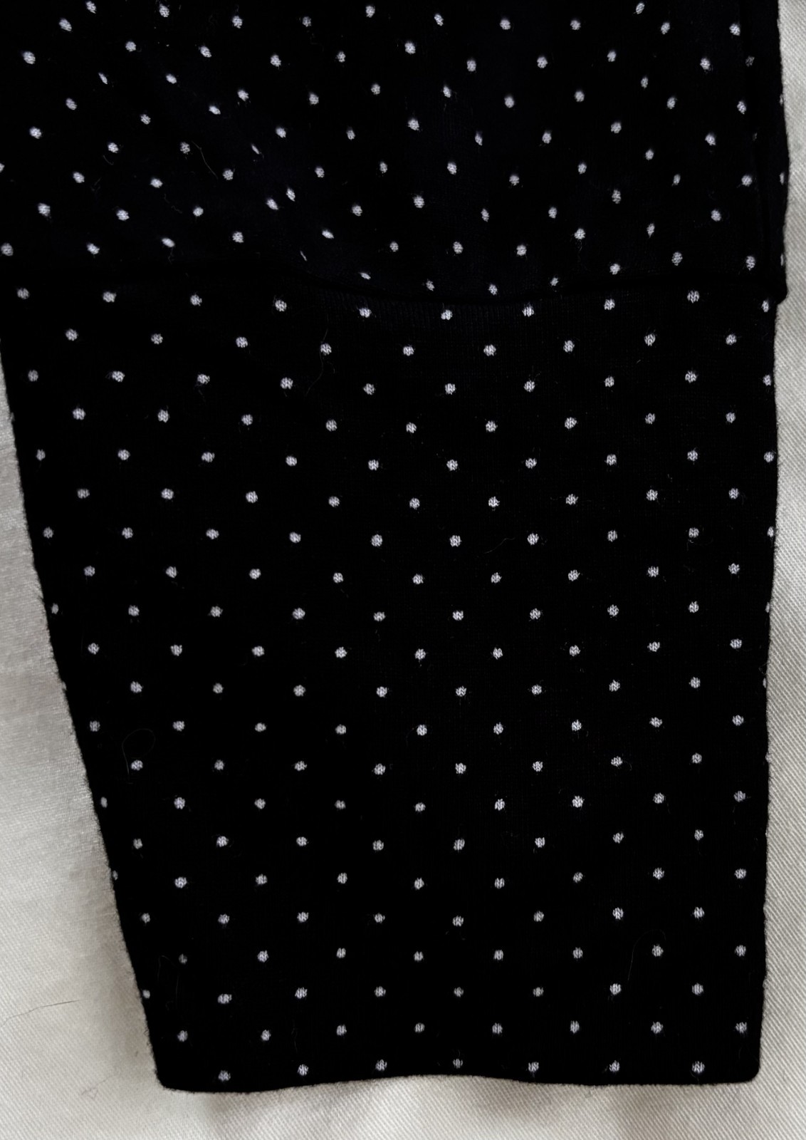 Agnes b. Paris Black Polka Dot Stretch Knit Batwing Sleeve Dress – French Sz. 2