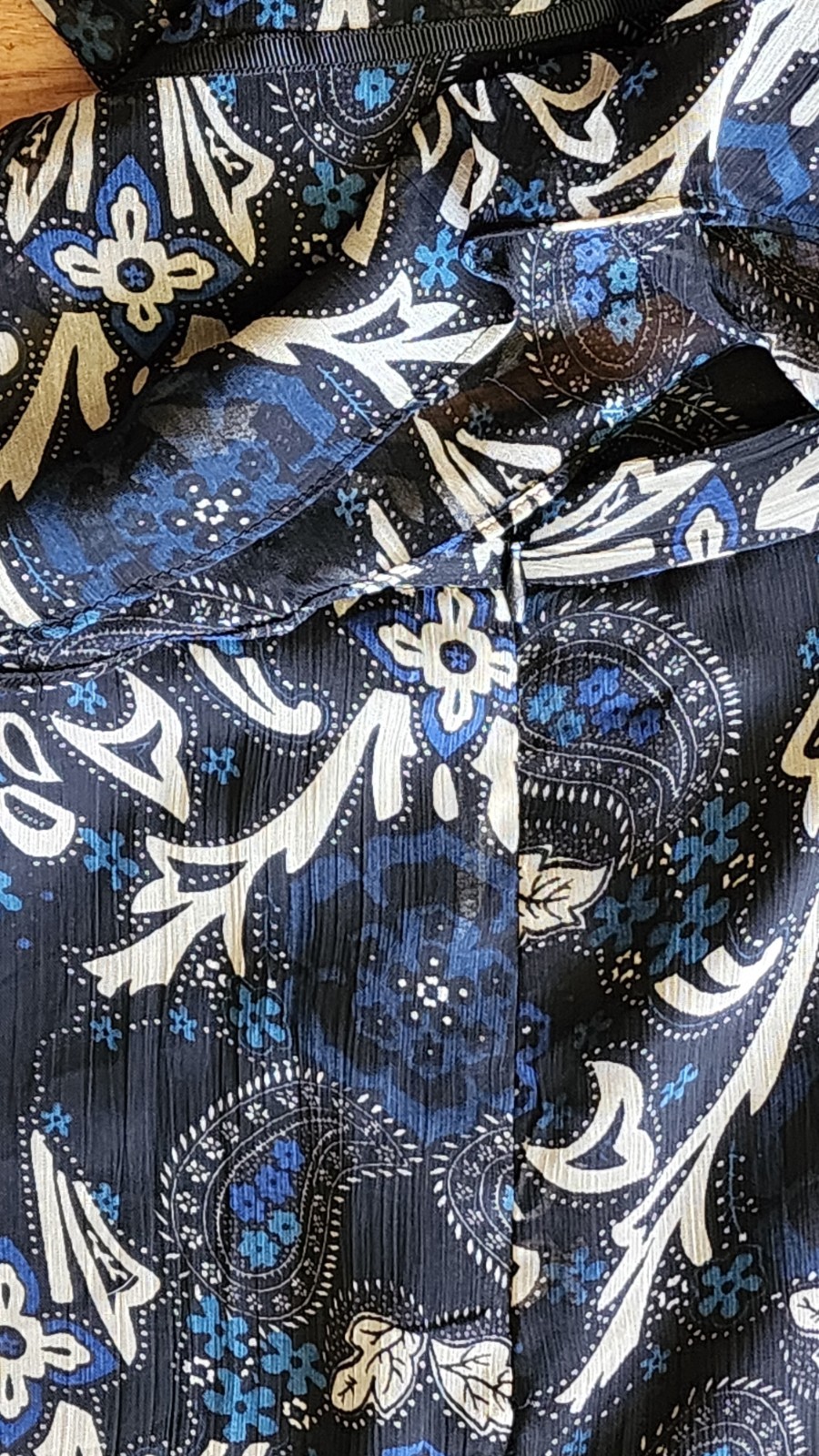 Danny Nicole 2 Pc Dress Set Blue Paisley Sheer Midi Skirt Cottagecore Church