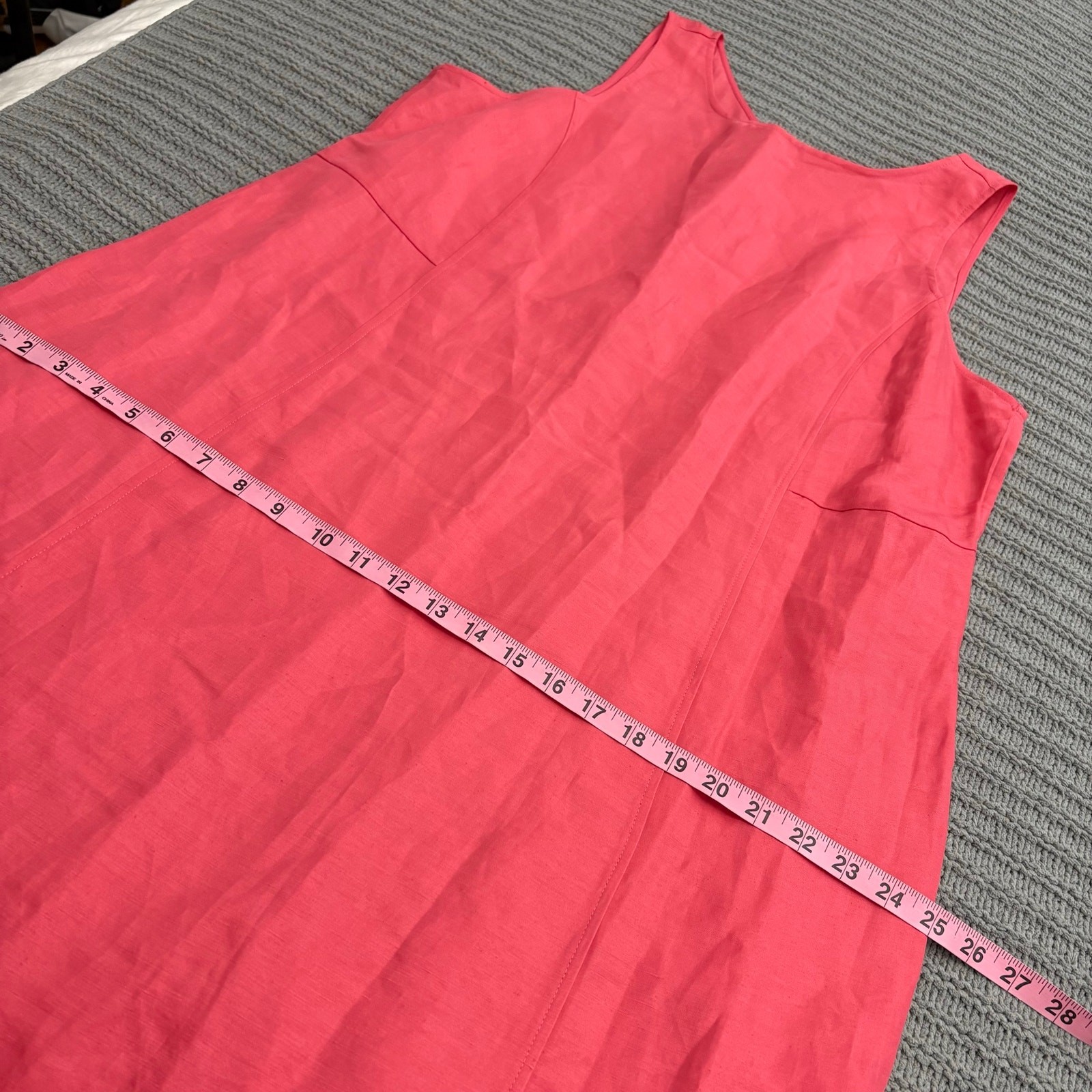 J Jill Sleevless Linen Blend Tank Midi Dress Women’s Size Large Wedding Party
