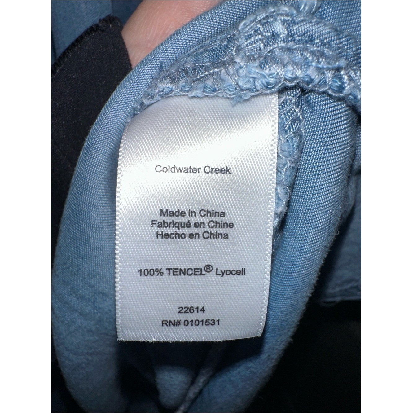 Coldwater Creek NWT Denim Midi Dress blue women’s size medium