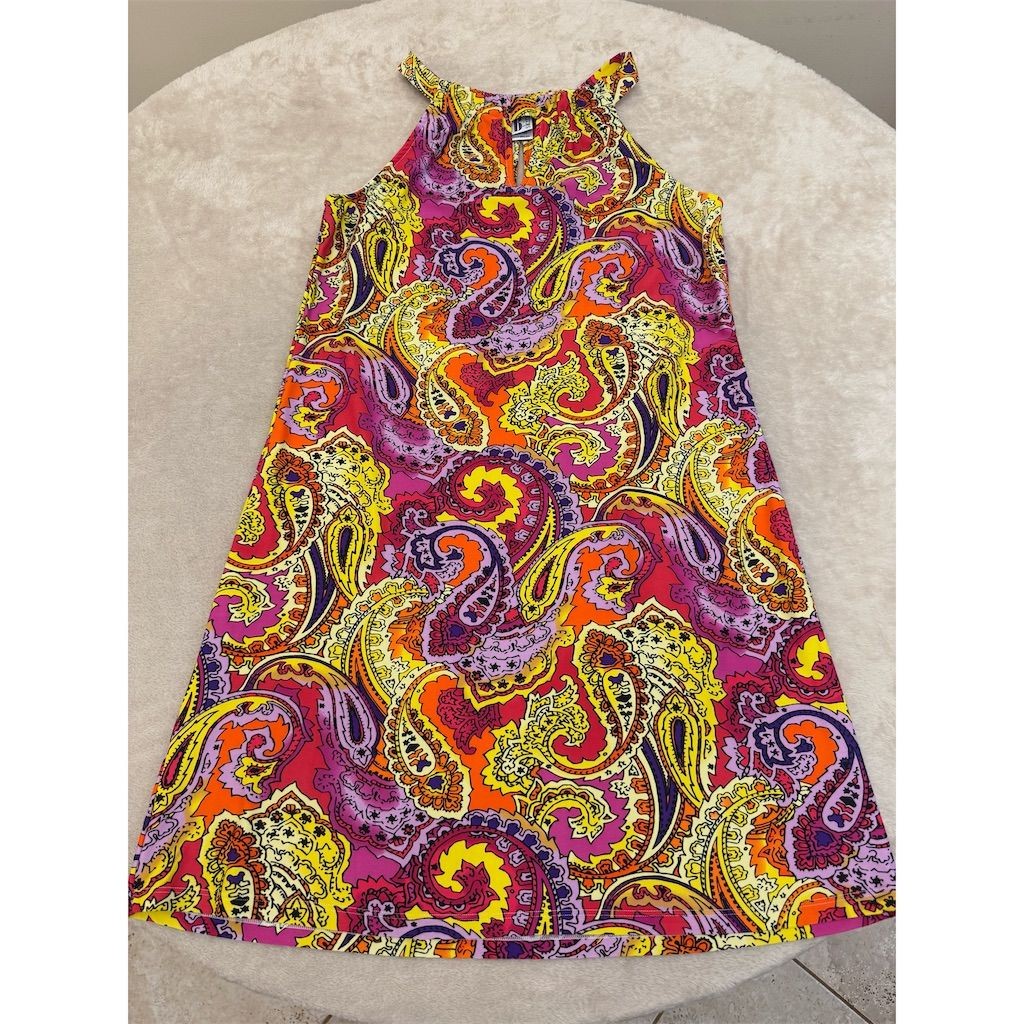 B SKINZ Women’s S Paisley Sleeveless Shift Dress Multicolor NEW!