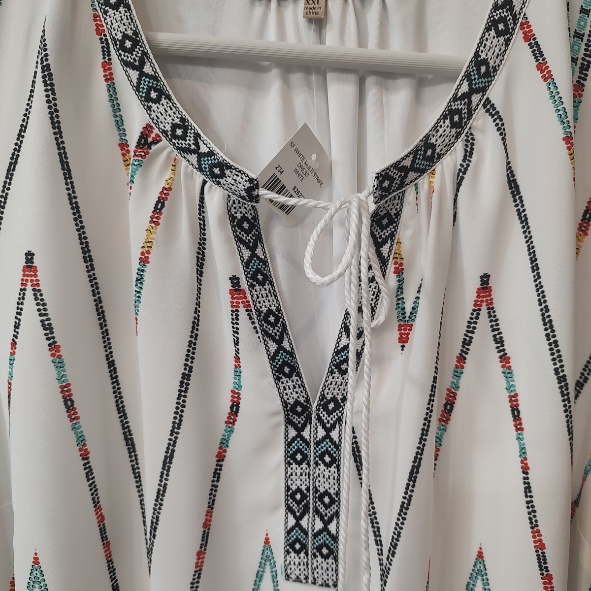 MY DANIELLE Texture Stripe Sheath Dress Sz XXL Boho Tribal Casual Beach Boho