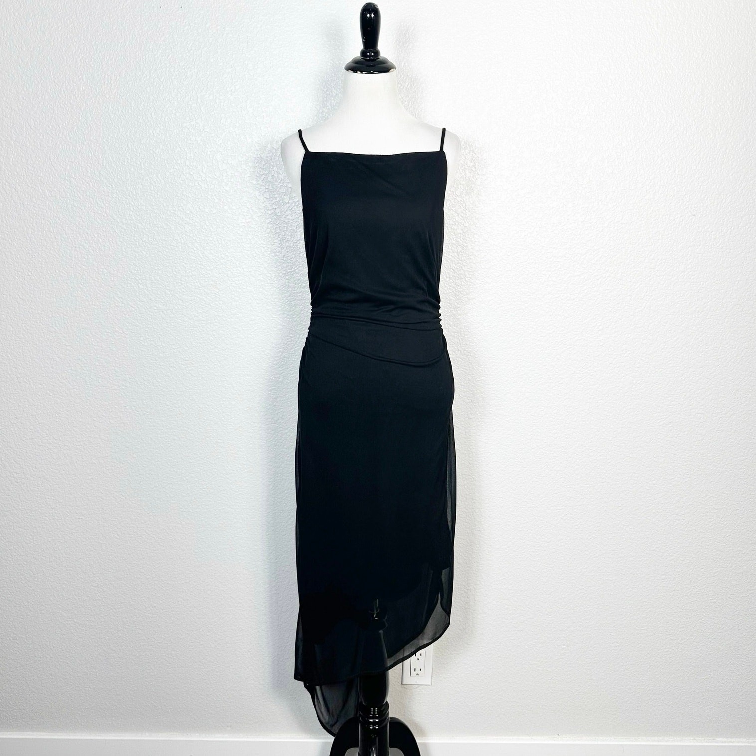 Vintage Size M 90s Y2K Witchy Fairy Grunge Goth HOCO Ruched Asymmetrical Dress