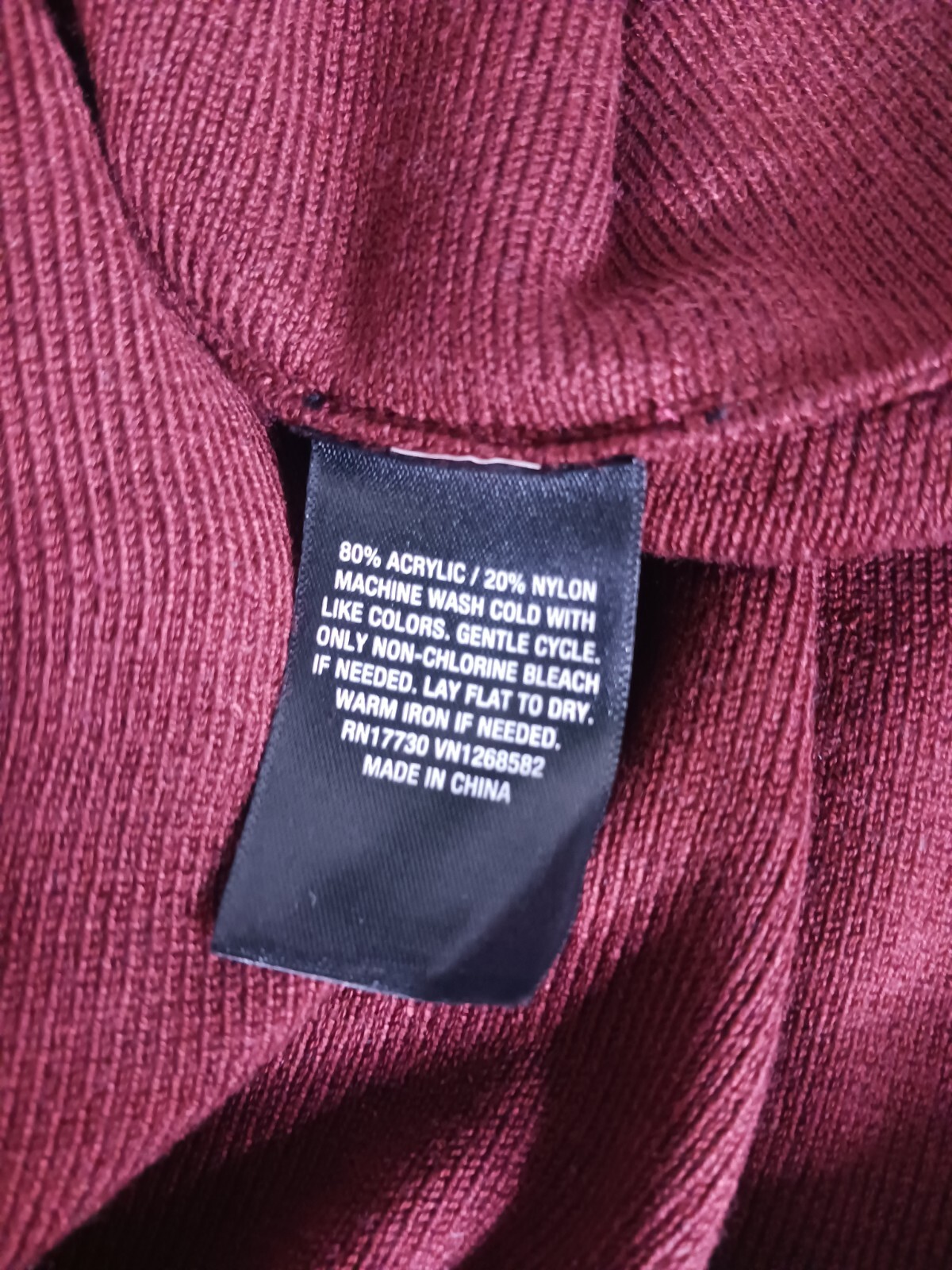 Mossimo Dark Red Cap Sleeve Knit Dress Women’s Size M