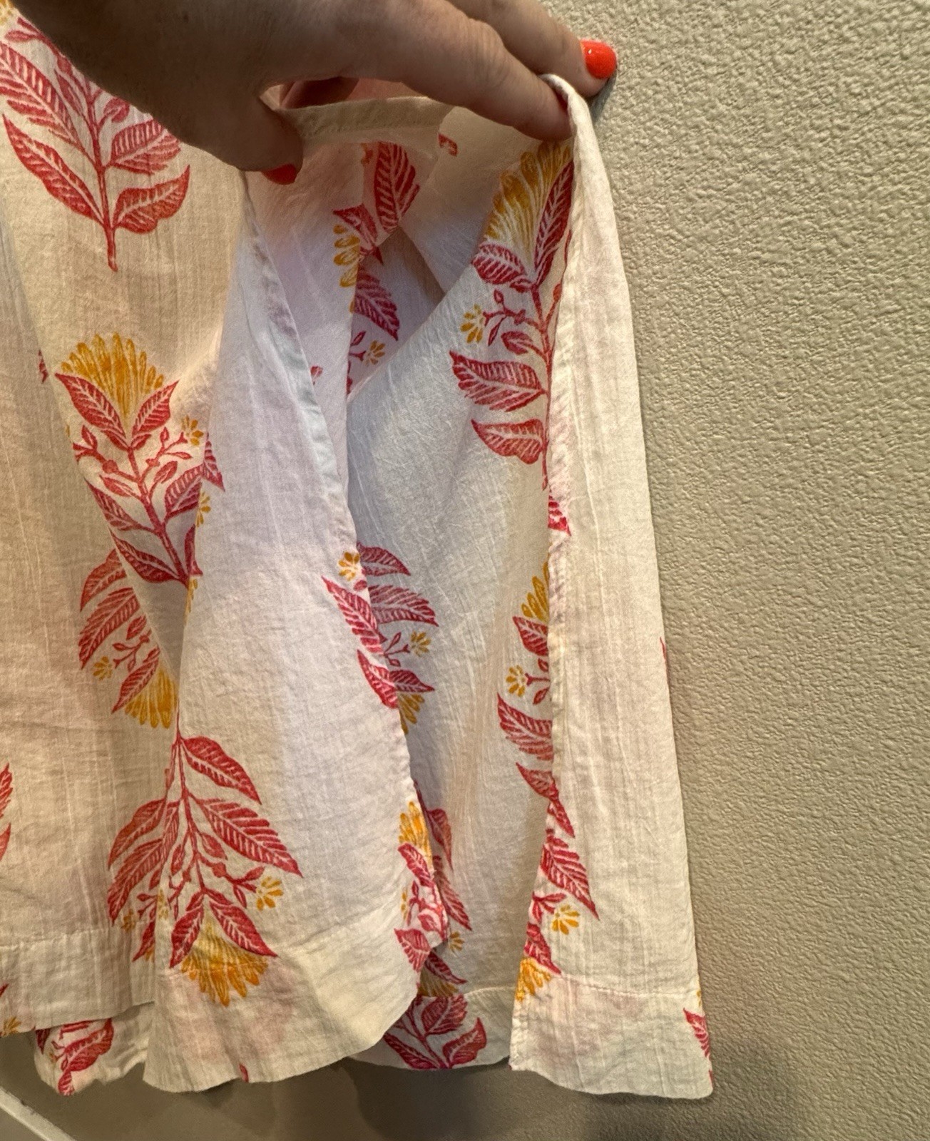 Old Navy White Pink Yellow Floral V-Neck Strappy Midi Sundress Pockets M