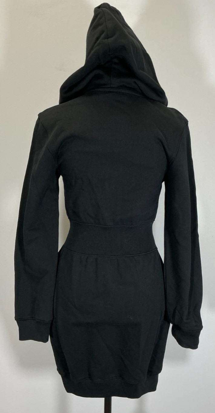 Moschino Inflatable Heart Women’s Size 4 Black Zip Up Hoodie Dress NWT