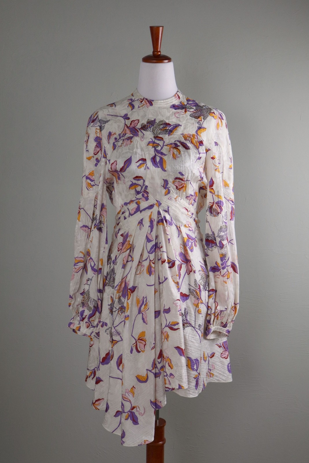 ZADIG & VOLTAIRE Defile Paris NWT $898 Rivage Jacquard Cut Flowers Dress Size XS