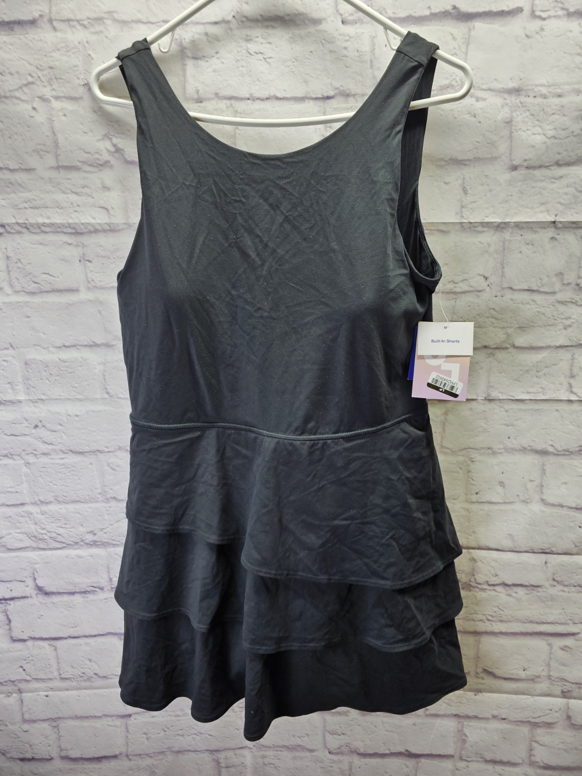 Joy Lab Women’s Sleeveless Active Dress With Built-in Short Size XL Black