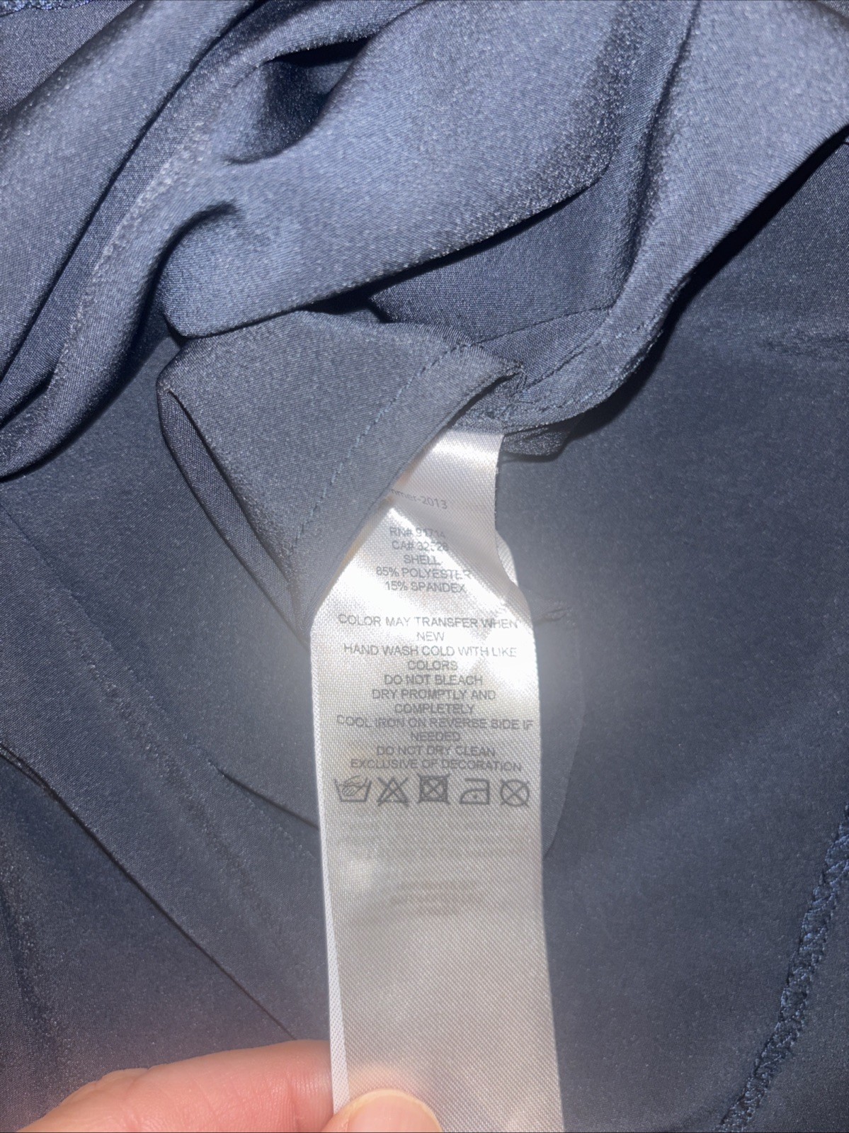 AX Armani Exchange Geometric Print Blue & Black Short Dress Small Elastic Waist