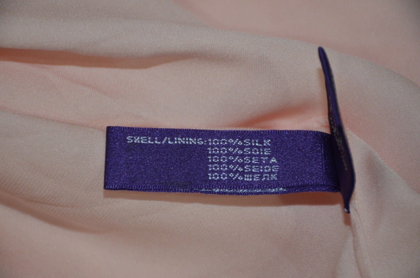 Ralph Lauren Collection Purple Label Made in Italy 100% Silk Corset Dress