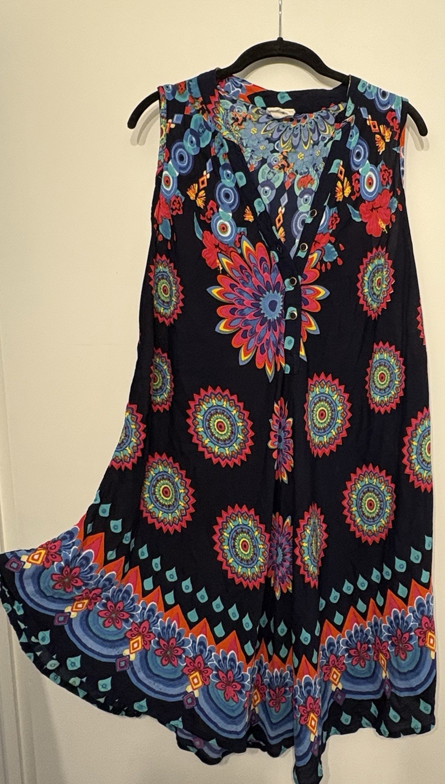 Seven Islands New York Patterned Midi Sleeveless Sundress Size 2x