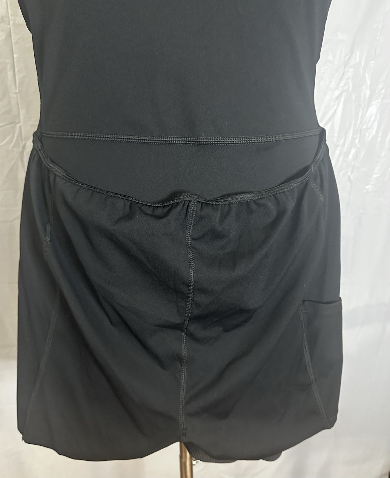 Spanx Get Moving Plus Size 1X Easy Access Ribbed Black Dress Stretchy Skort