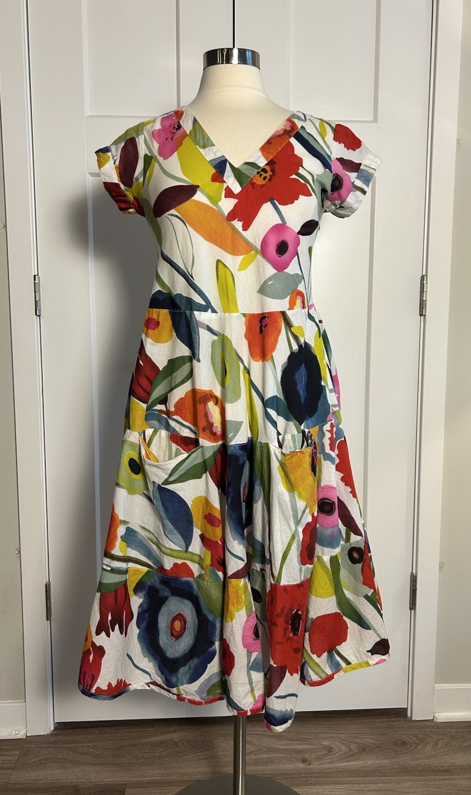 Modern Dress Addict 100% Cotton Made In India Boho Tiered Colorful Sundress Sz S