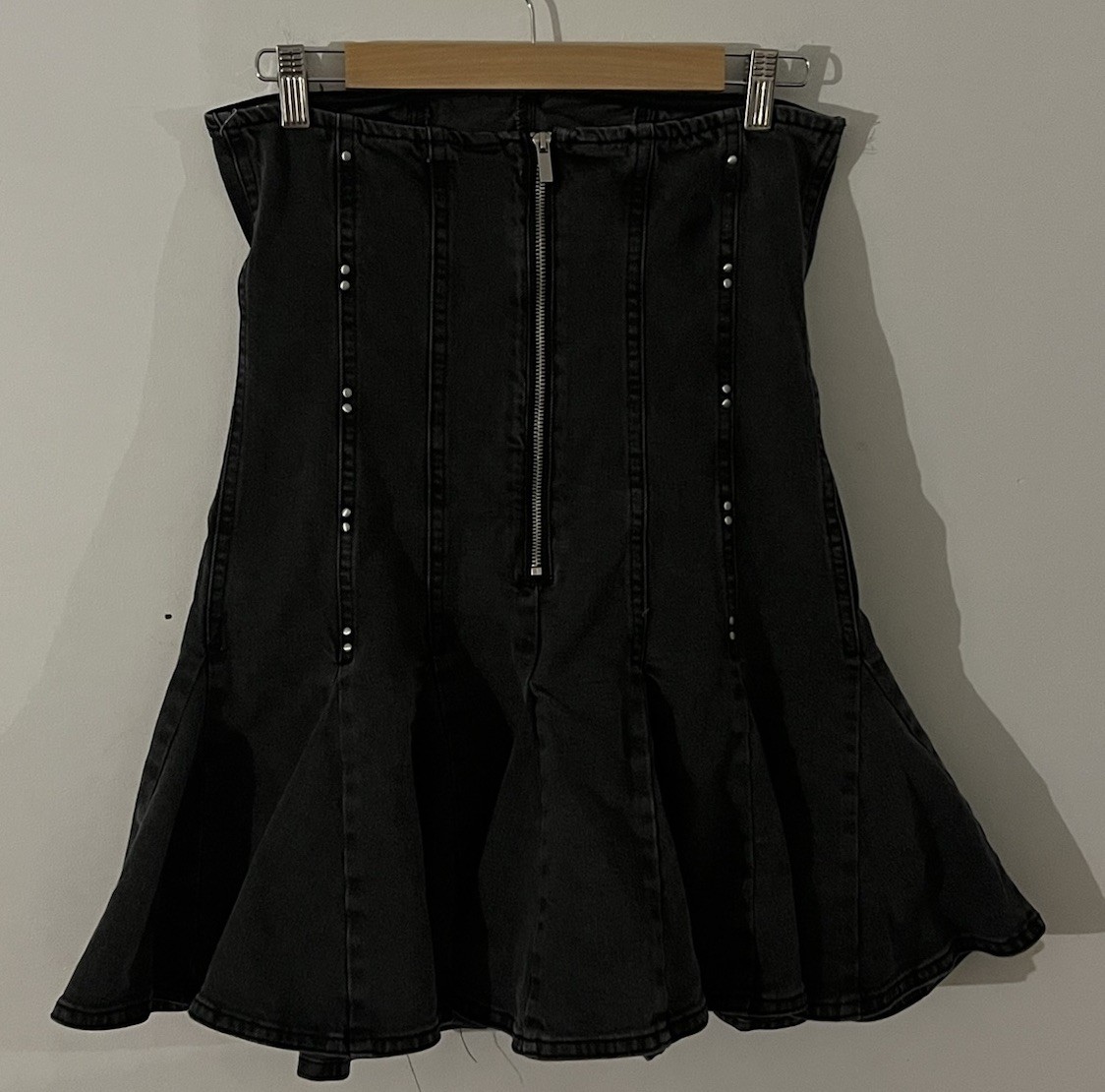 Wild Fable Denim Pleated Mini A Line Corset Style Dress Women’s Size Medium