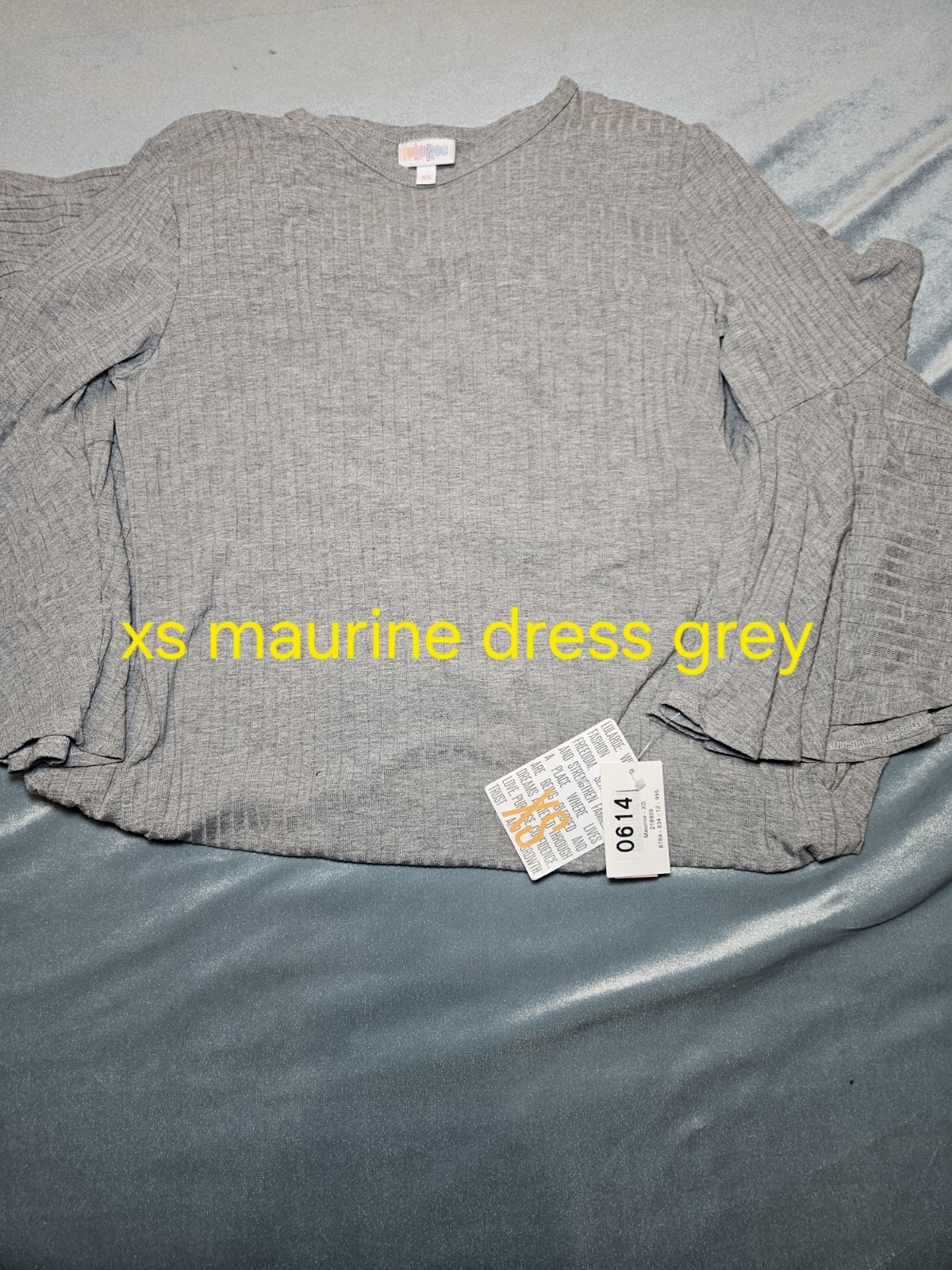 Extra Small Xs Grey Maurine Dress lularoe, Wide Sleeve