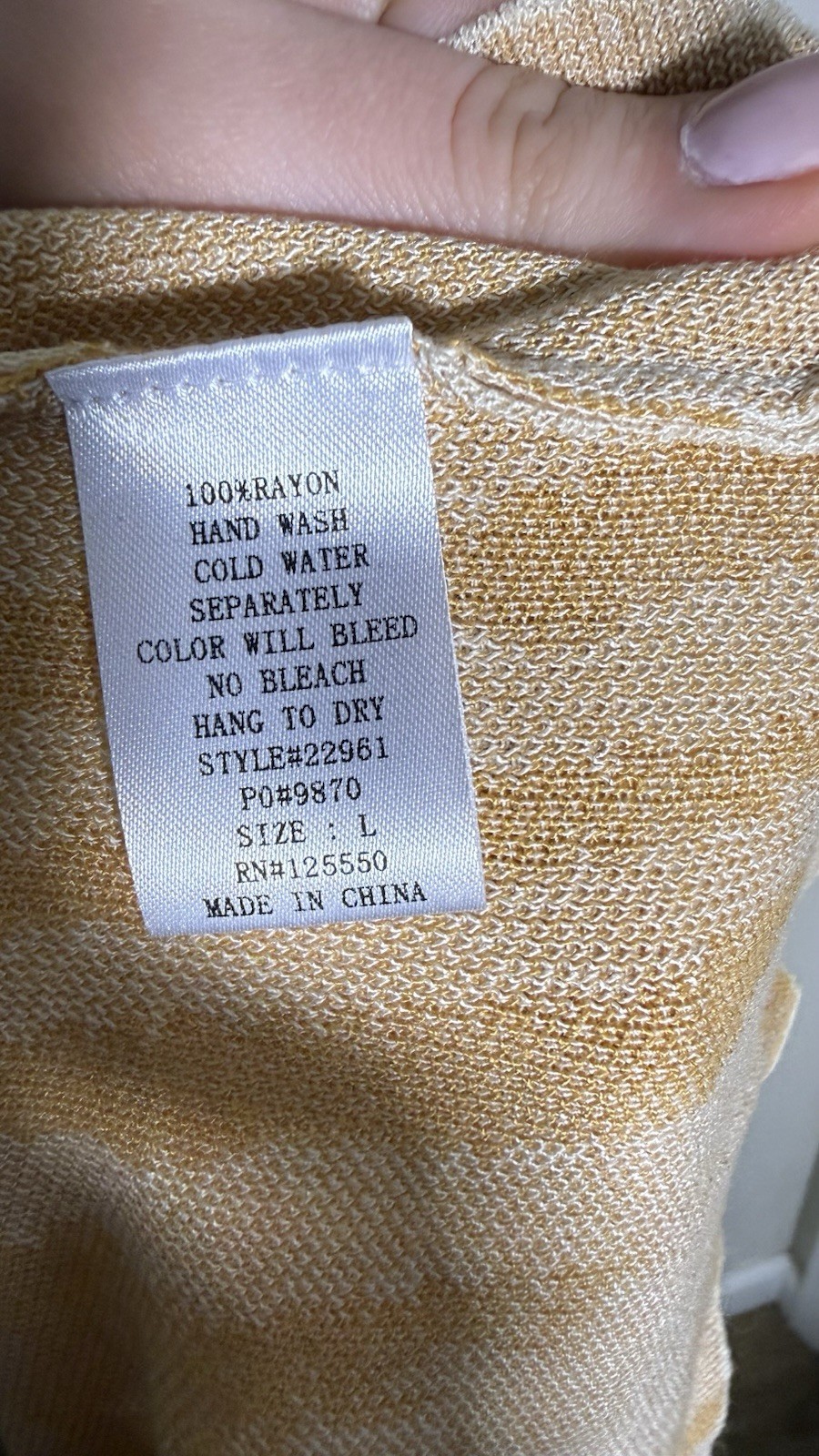 Hera Collection Wave Jacquard Dress Mustard Beige NWT Large
