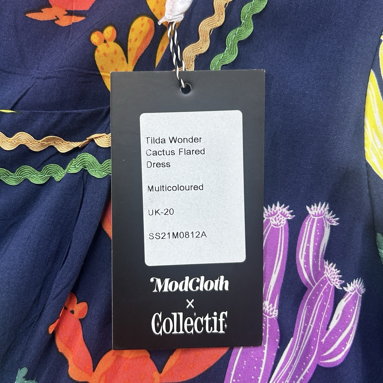 ModCloth X Collectif Size 16 Gilda Wonder Cactus Fit And Flare Midi Dress**